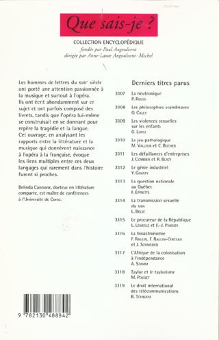 Quatrième de couverture de « MUSIQUE ET LITTERATURE AU XVIIIE SIECLE »
