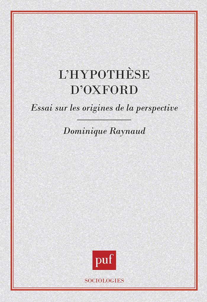 Couverture du livre « L'HYPOTHESE D'OXFORD » de Dominique Raynaud, librairie Les Contes Infusés à Corte