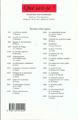 Quatrième de couverture de « LA PHILOSOPHIE ECONOMIQUE »