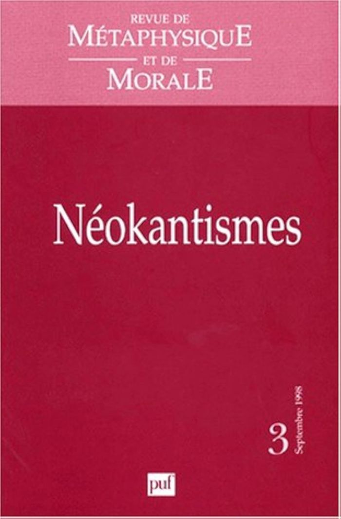Couverture du livre « RMM 1998, N 3 - NEOKANTISMES » de Xxx, librairie Les Contes Infusés à Corte