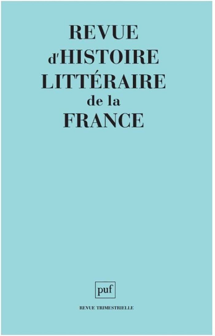 Couverture du livre « RHLF 1998, N 5 » de Xxx, librairie Les Contes Infusés à Corte