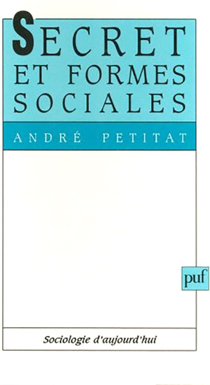 Couverture du livre « SECRET ET FORMES SOCIALES », librairie Les Contes Infusés à Corte