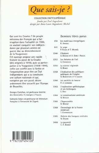 Quatrième de couverture de « LA CROATIE »