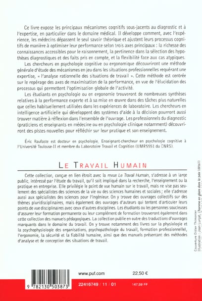 Quatrième de couverture de « LES MECANISMES COGNITIFS DU DIAGNOSTIC MEDICAL - OPTIMISATION DU RAISONNEMENT ET EXPERTISE »