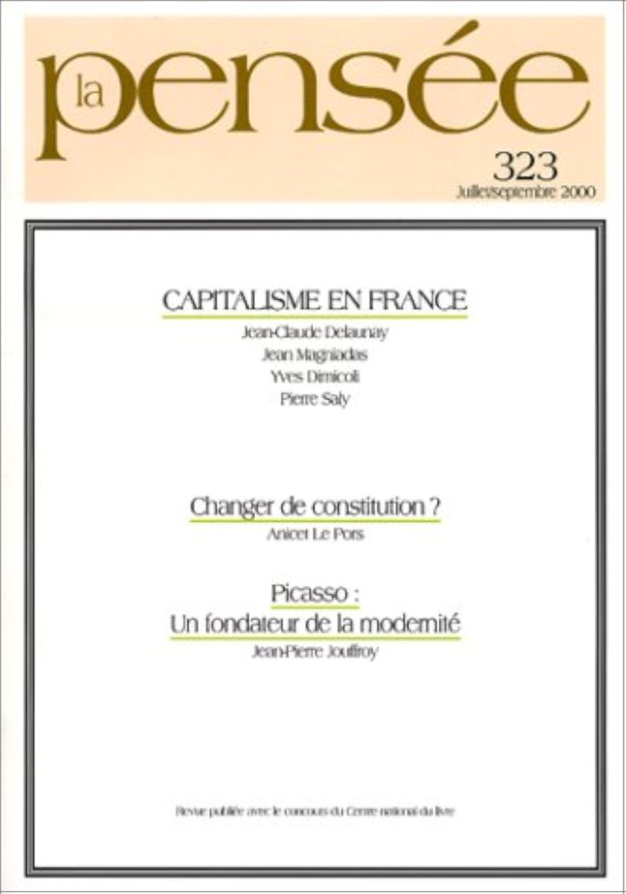 Couverture du livre « LA PENSEE 2000 N 323 CAPITALISME » de Collectif, librairie Les Contes Infusés à Corte