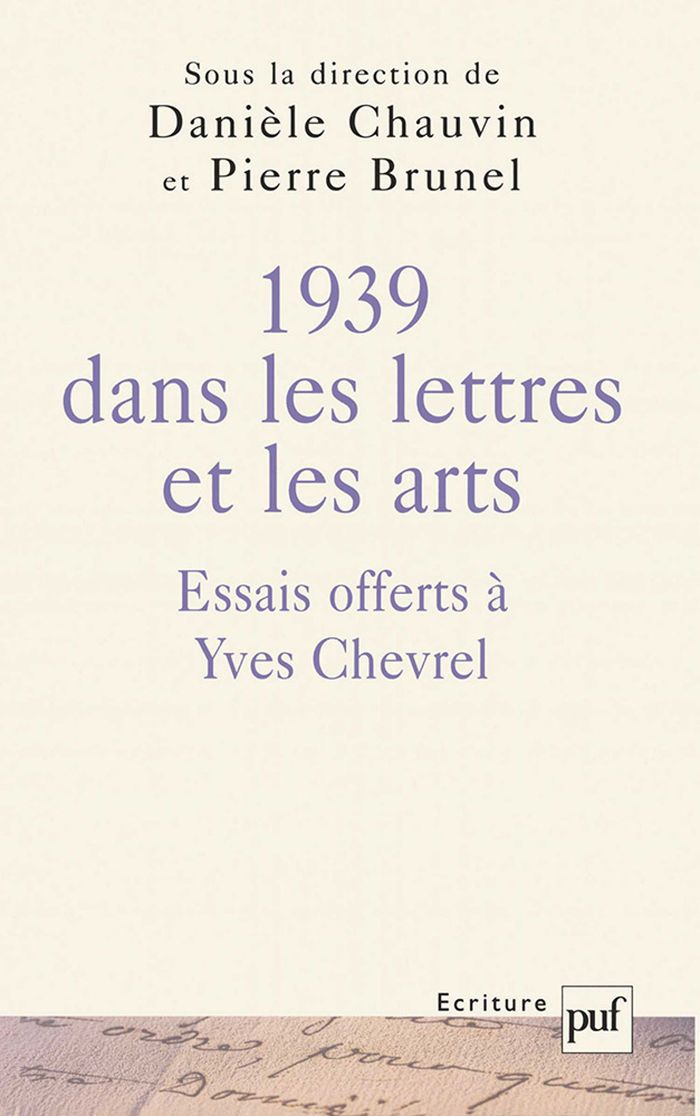 Couverture du livre « MELANGES CHEVREL, 1939 DANS LES LETTRES ET LES ARTS », librairie Les Contes Infusés à Corte