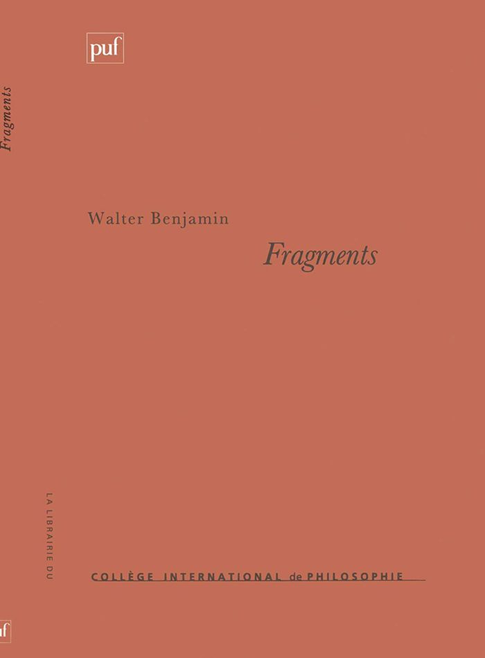 Couverture du livre « FRAGMENTS PHILOSOPHIQUES, POLITIQUES, CRITIQUES, LITTERAIRES » de Walter Benjamin, librairie Les Contes Infusés à Corte