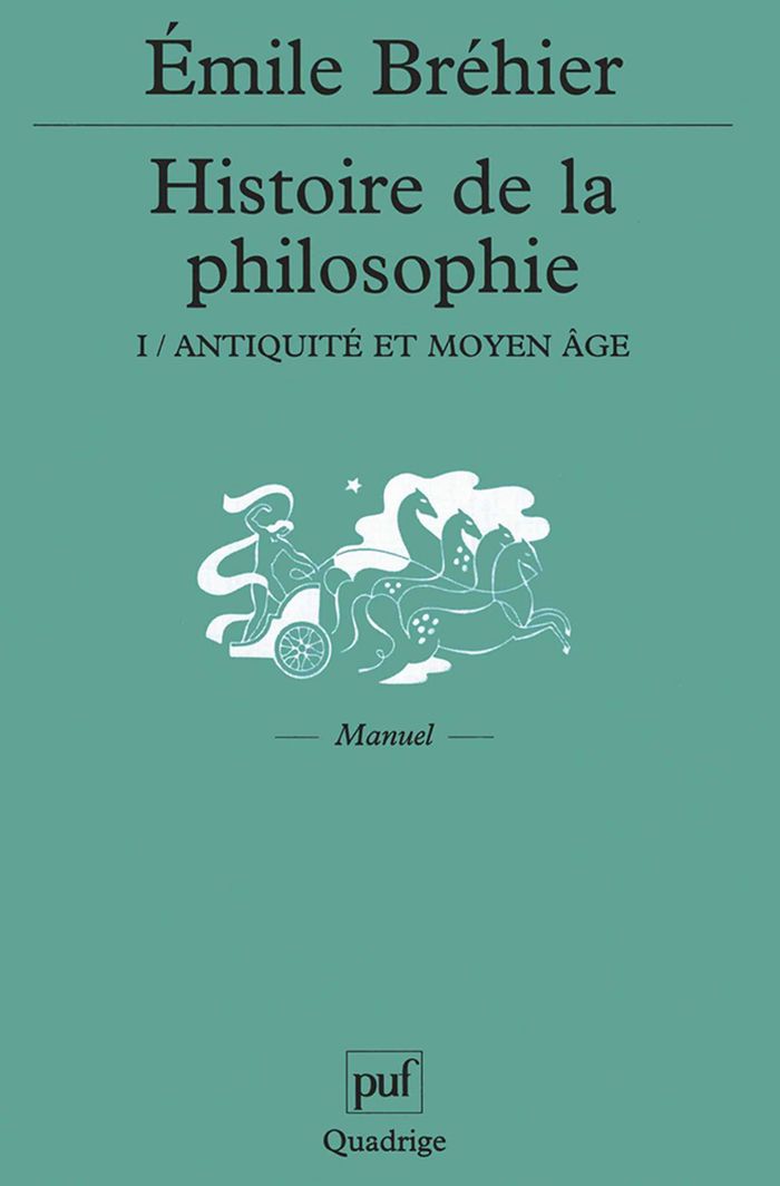 Couverture du livre « HISTOIRE DE LA PHILOSOPHIE - TOME 1 » de Emile Brehier, librairie Les Contes Infusés à Corte