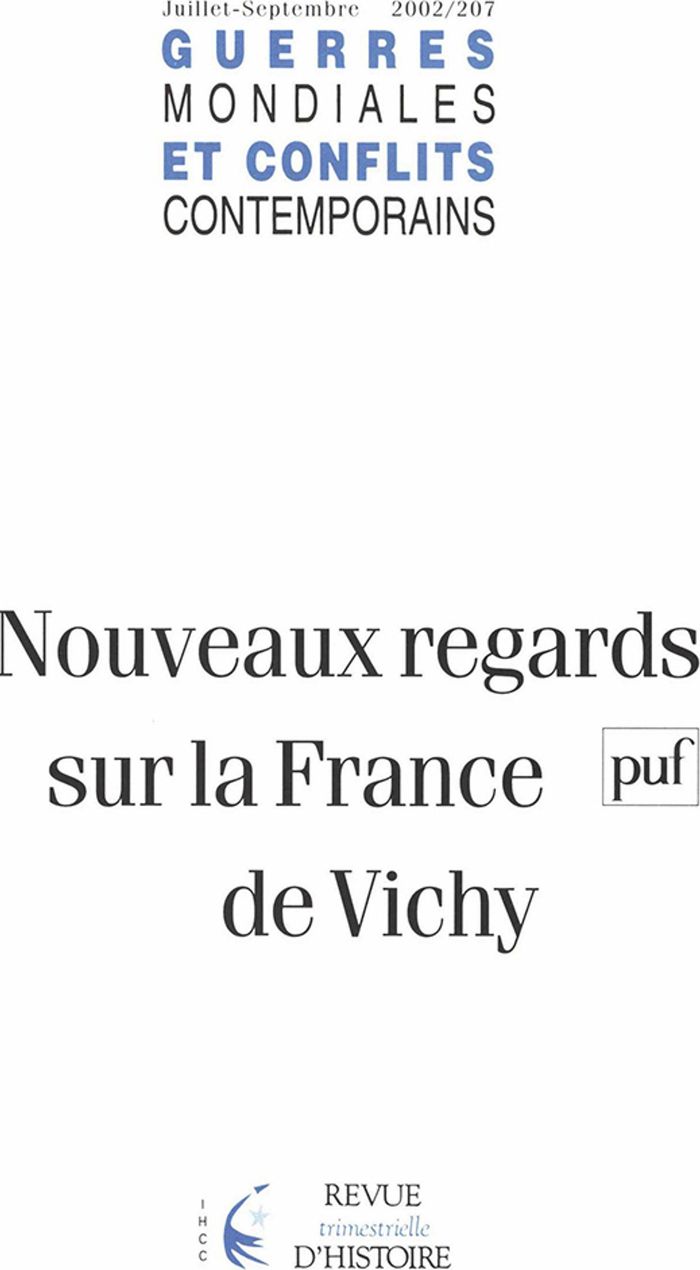 Couverture du livre « GMCC 2002, N  207 - NOUVEAUX REGARDS DE LA FRANCE DE VICHY » de Collectif, librairie Les Contes Infusés à Corte