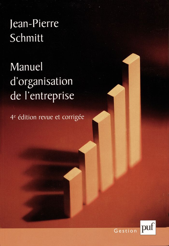 Couverture du livre « MANUEL D'ORGANISATION DE L'ENTREPRISE » de Jean-Pierre Schmitt, librairie Les Contes Infusés à Corte
