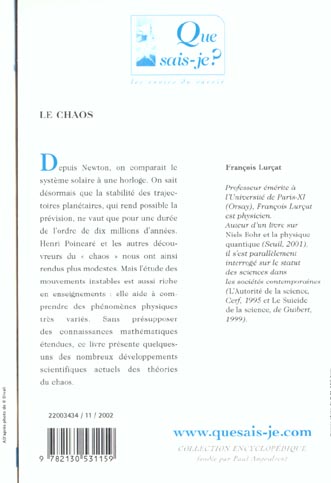 Quatrième de couverture de « LE CHAOS »