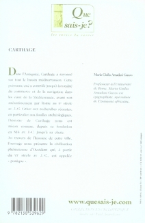 Quatrième de couverture de « CARTHAGE »
