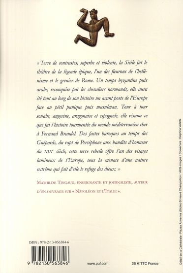 Quatrième de couverture de « LA SICILE - PREFACE DE MAX GALLO »