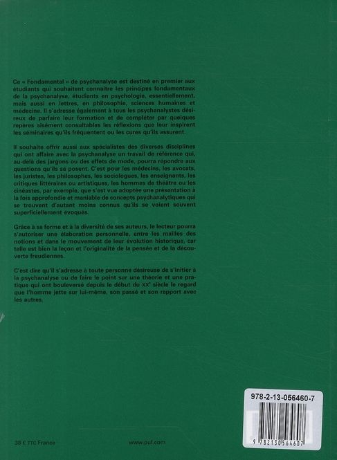 Quatrième de couverture de « PSYCHANALYSE »