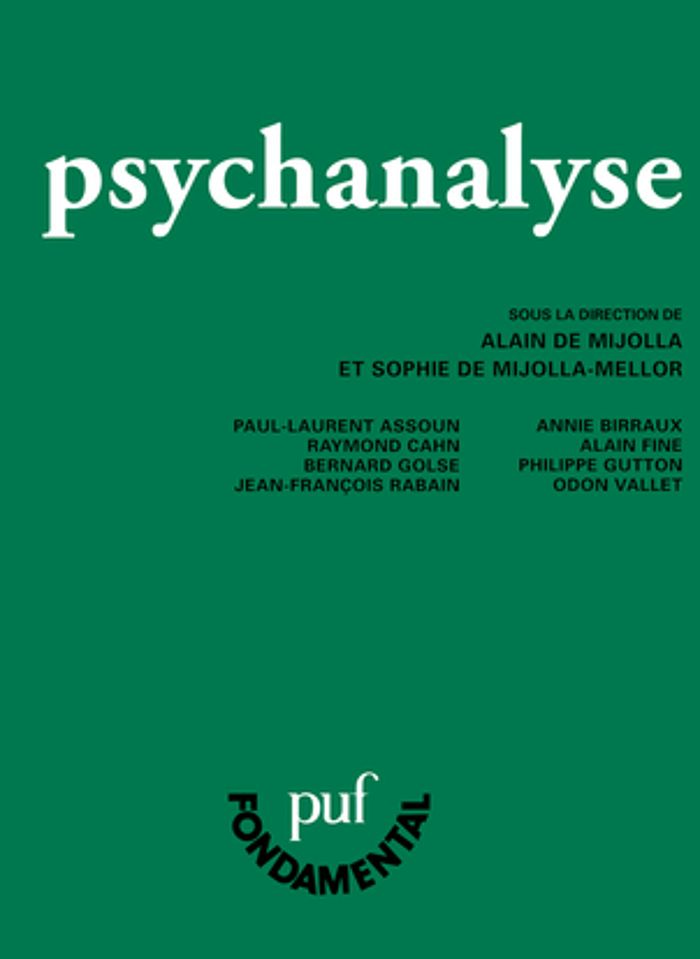 Couverture du livre « PSYCHANALYSE » de Mijolla Alain De, librairie Les Contes Infusés à Corte