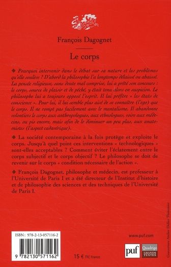 Quatrième de couverture de « LE CORPS »