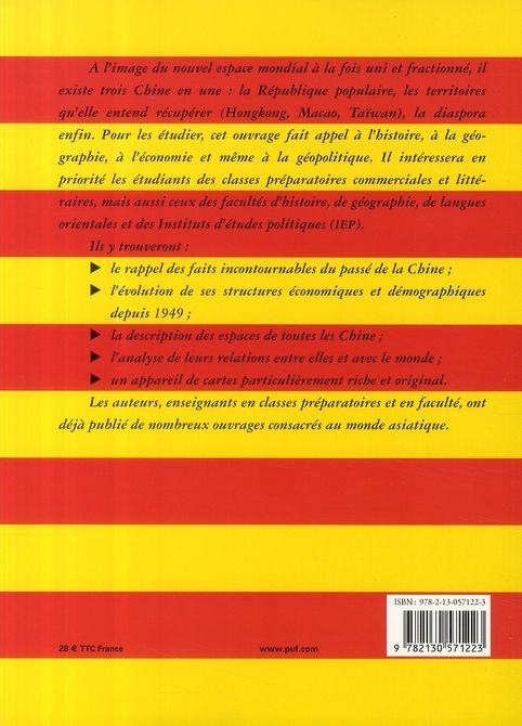 Quatrième de couverture de « LE MONDE CHINOIS DANS LE NOUVEL ESPACE MONDIAL »
