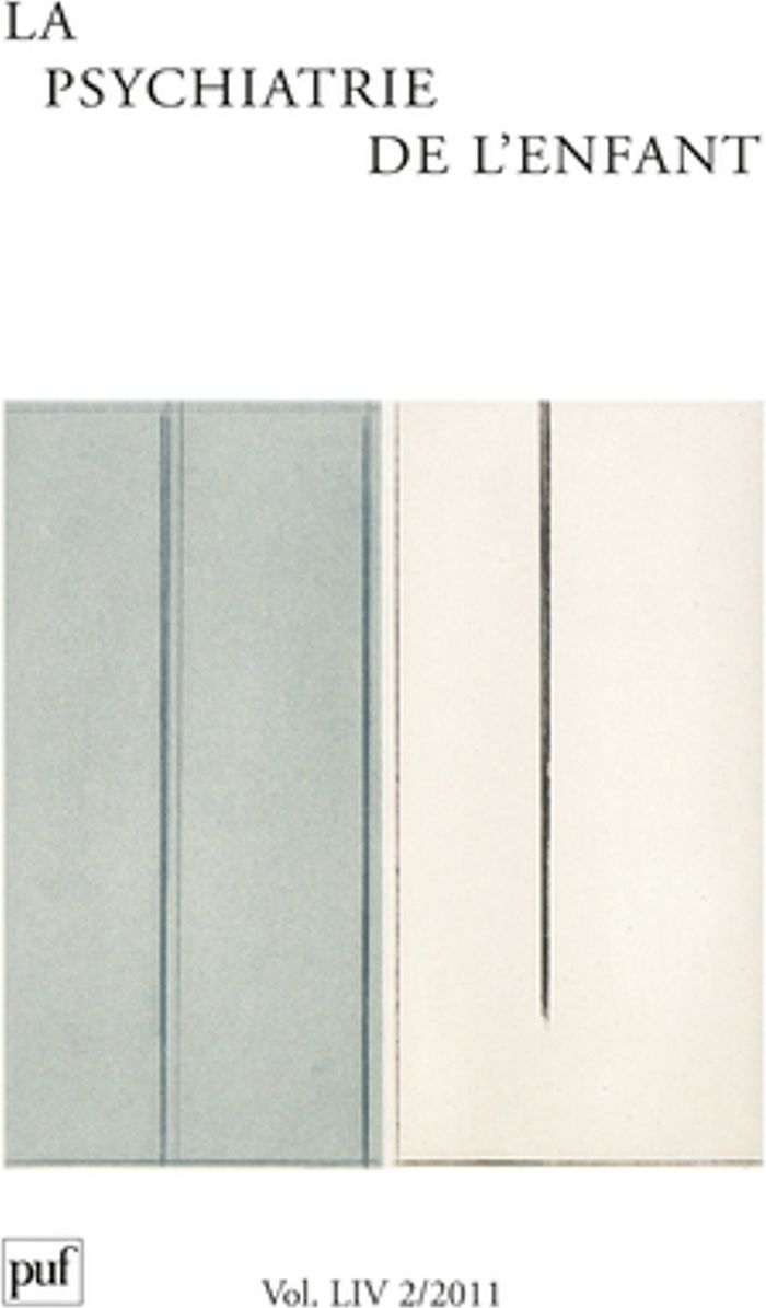 Couverture du livre « PSYCHIATRIE DE L'ENFANT 2011, VOL. 54 (2) » de Xxx, librairie Les Contes Infusés à Corte
