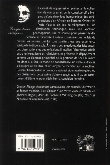 Quatrième de couverture de « UN BANTOU EN ASIE »