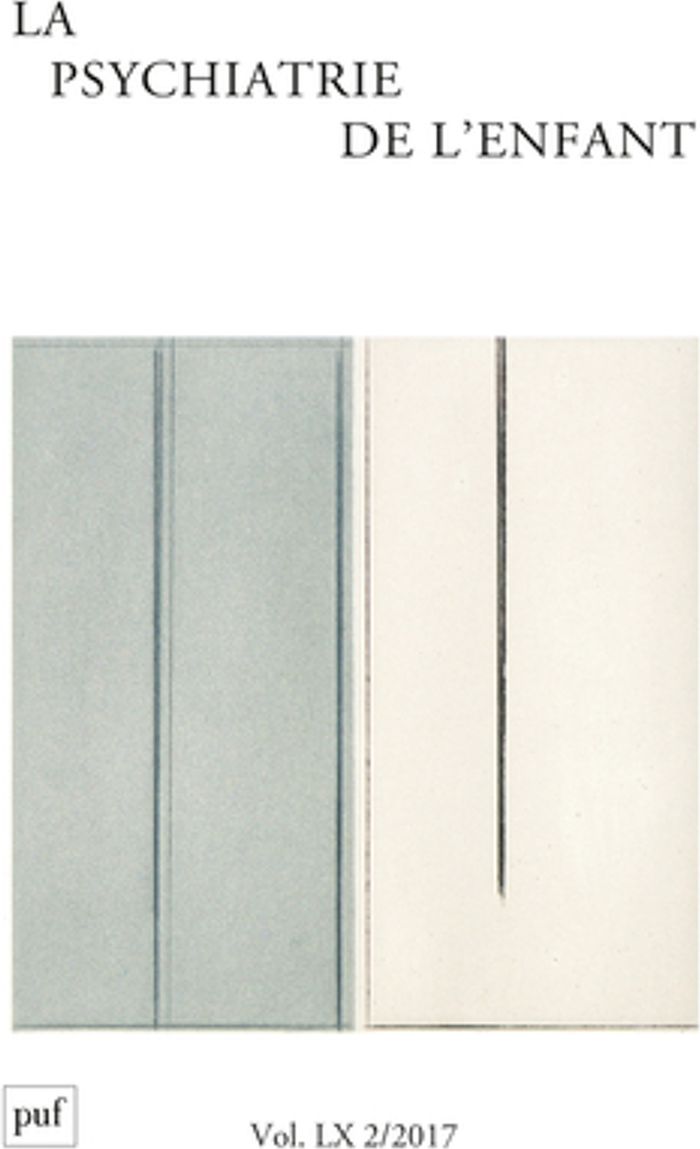 Couverture du livre « PSYCHIATRIE DE L'ENFANT 2017, VOL. 60 (2) » de Xxx, librairie Les Contes Infusés à Corte