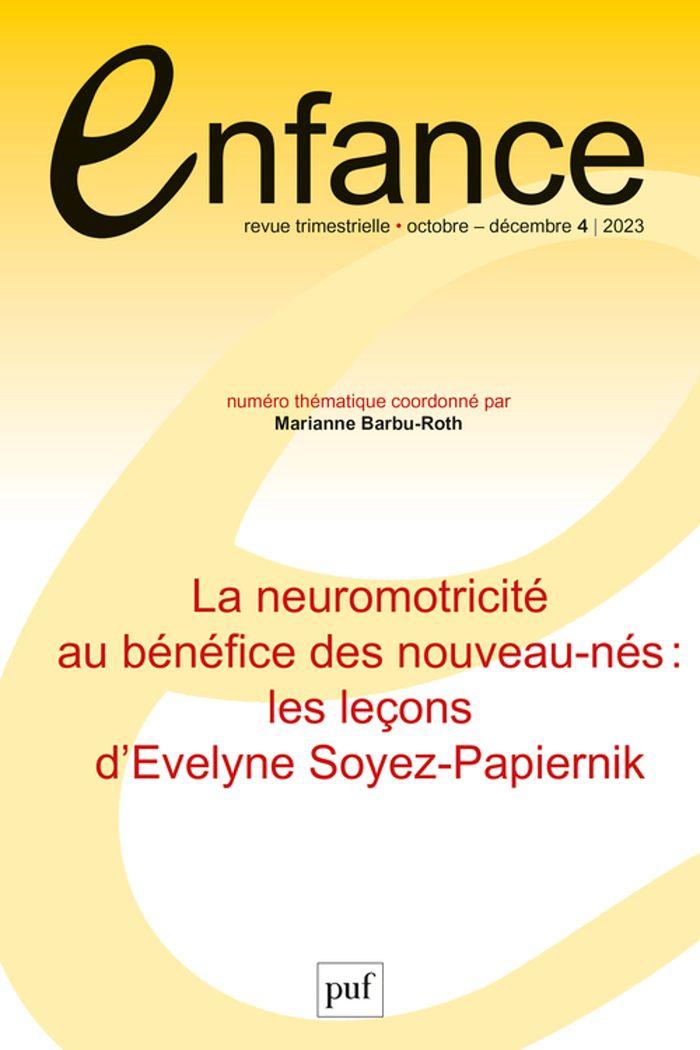 Couverture du livre « ENFANCE 2023, N  75(4) - VARIA » de Xxx, librairie Les Contes Infusés à Corte