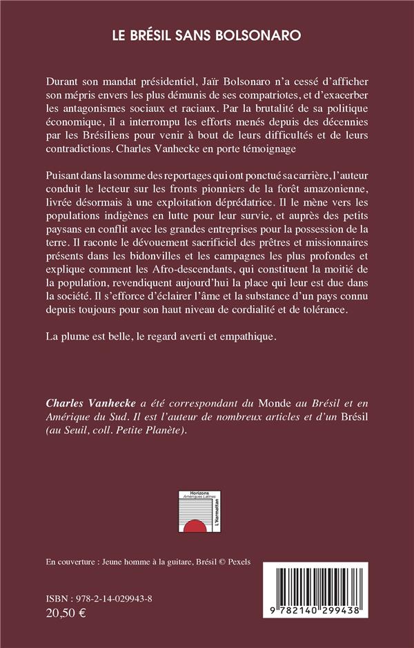 Quatrième de couverture de « LE BRESIL SANS BOLSONARO »