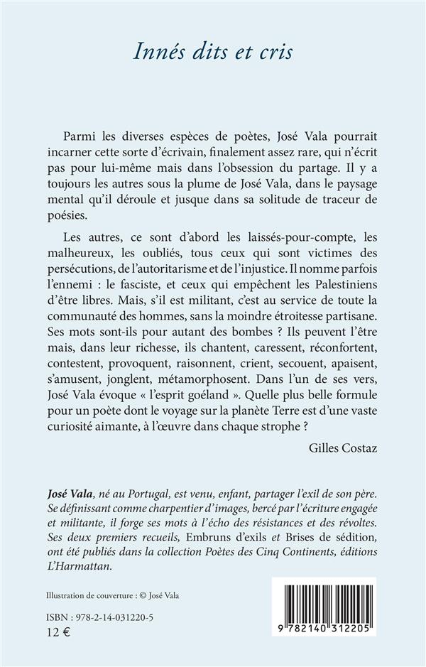 Quatrième de couverture de « INNES DITS ET CRIS »