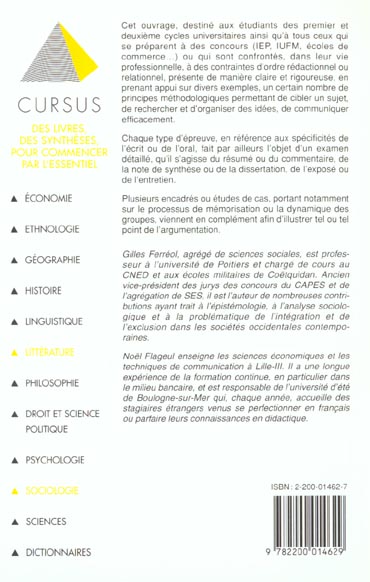 Quatrième de couverture de « METHODES ET TECHNIQUES D'EXPRESSION ECRITE ET ORALE »