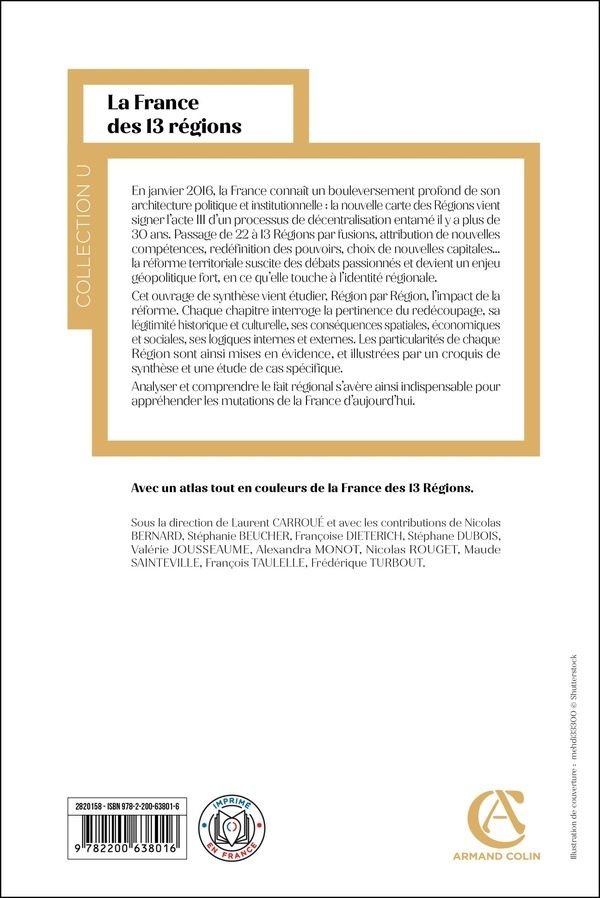 Quatrième de couverture de « La France des 13 régions »