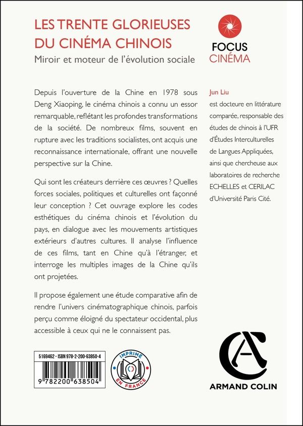 Quatrième de couverture de « Les trente glorieuses du cinéma chinois : miroir et moteur de l'évolution sociale »