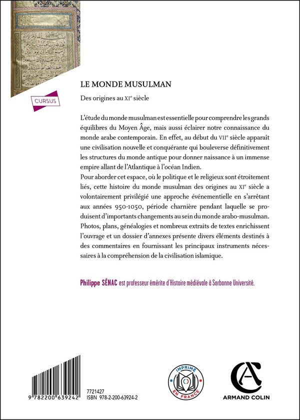 Quatrième de couverture de « Le monde musulman : des origines au début du XIe siècle »
