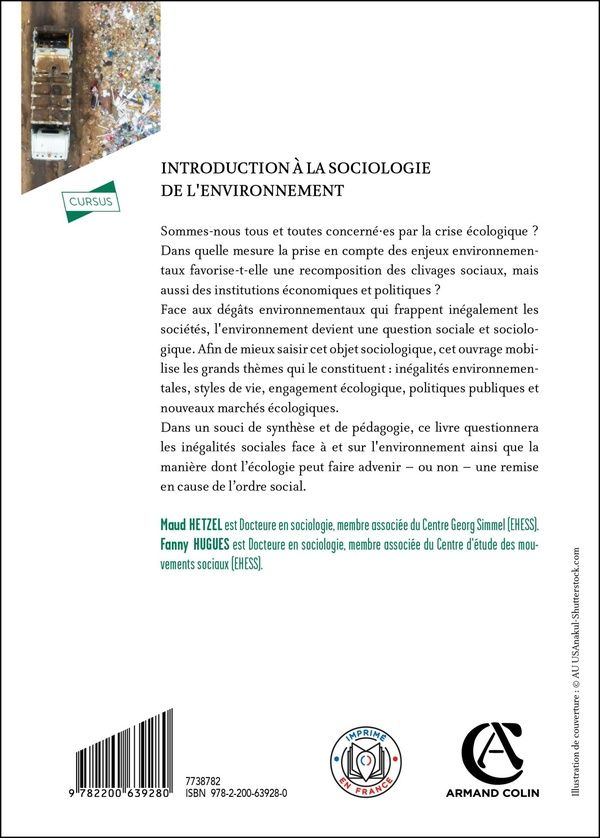 Quatrième de couverture de « Introduction à la sociologie de l'environnement »