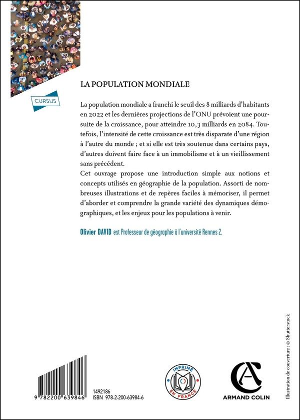 Quatrième de couverture de « La population mondiale : répartition, dynamique et mobilité »