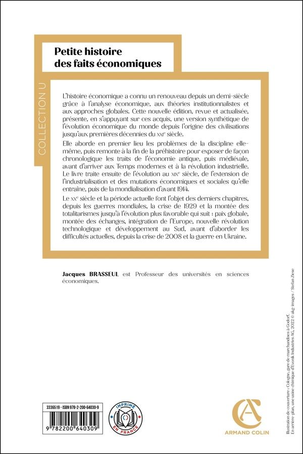 Quatrième de couverture de « Petite histoire des faits économiques : des origines à nos jours »