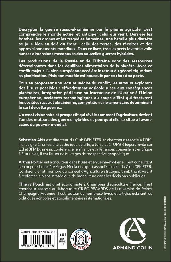 Quatrième de couverture de « Russie-Ukraine, la guerre hybride : aux racines agricoles d'un bouleversement mondial »