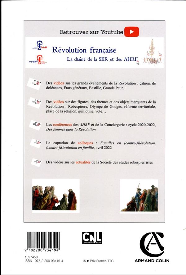 Quatrième de couverture de « ANNALES HISTORIQUES DE LA REVOLUTION FRANCAISE N 410 4/2022 VARIA »
