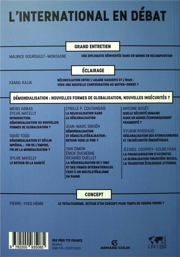 Quatrième de couverture de « REVUE INTERNATIONALE ET STRATEGIQUE N 132 4/2023 »