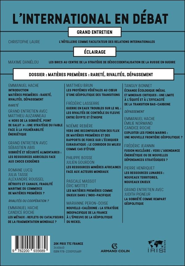 Quatrième de couverture de « REVUE INTERNATIONALE ET STRATEGIQUE N 136 4/2024 »