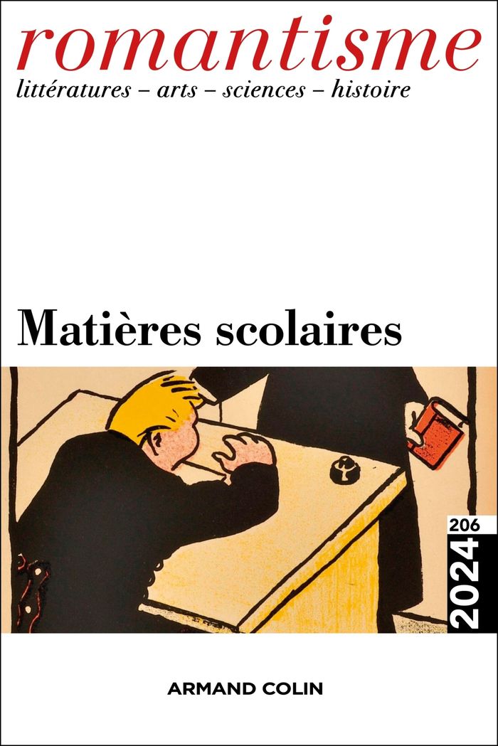 Couverture du livre « ROMANTISME N 206 4/2024 - MATIERES SCOLAIRES » de Collectif, librairie Les Contes Infusés à Corte
