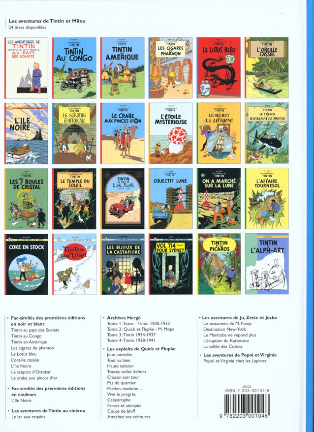 Quatrième de couverture de « TINTIN - T05 - LE LOTUS BLEU »