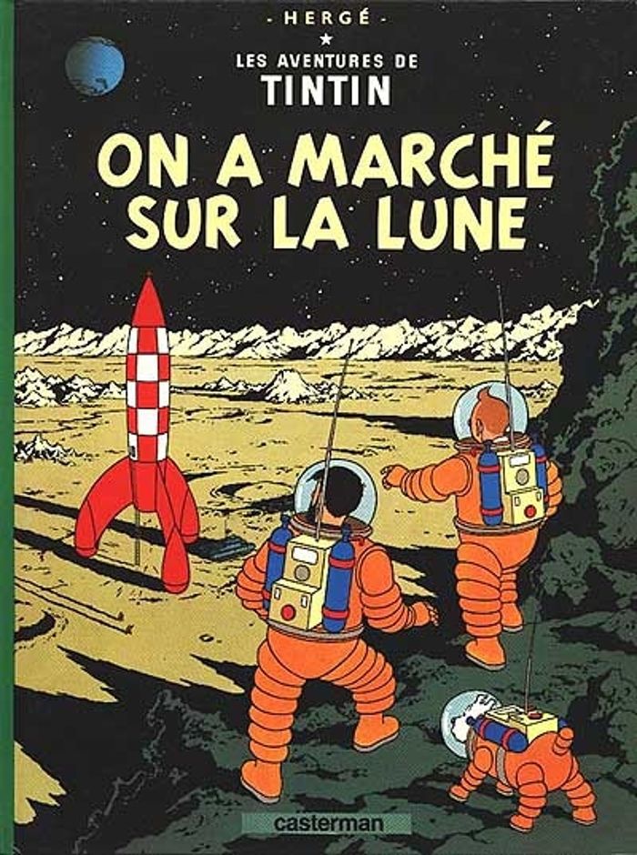 Couverture du livre « TINTIN - T17 - ON A MARCHE SUR LA LUNE » de Herge, librairie Les Contes Infusés à Corte