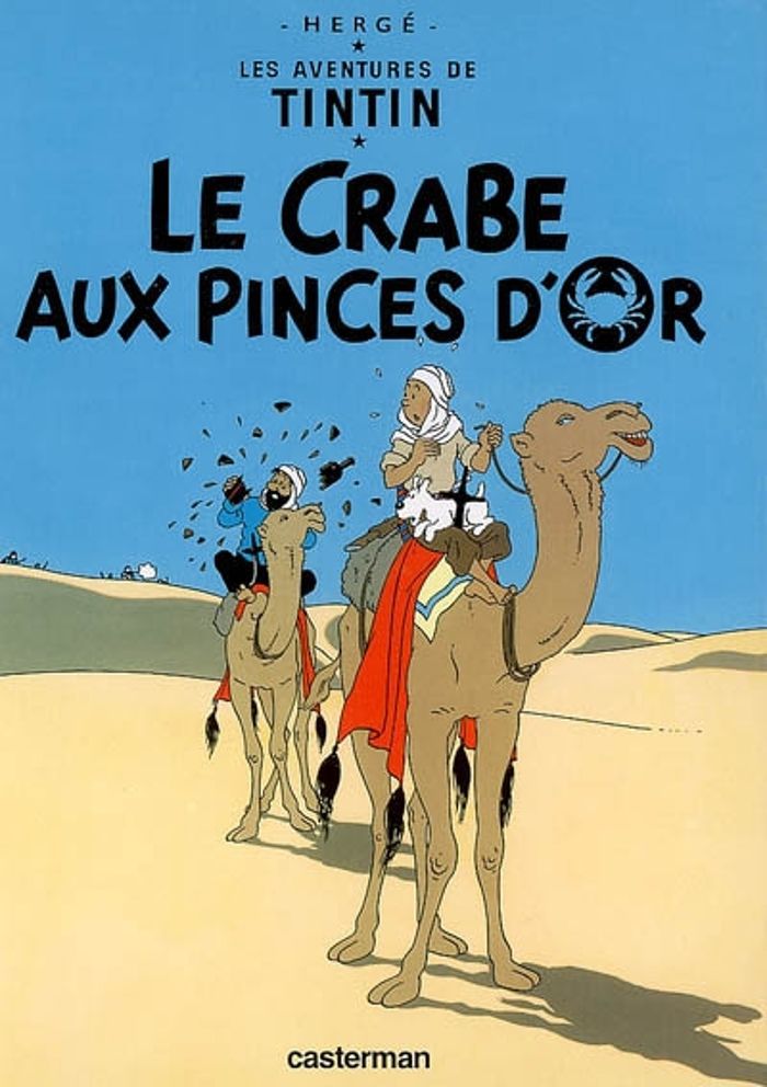 Couverture du livre « Le crabe aux pinces d'or » de Hergé, librairie Les Contes Infusés à Corte