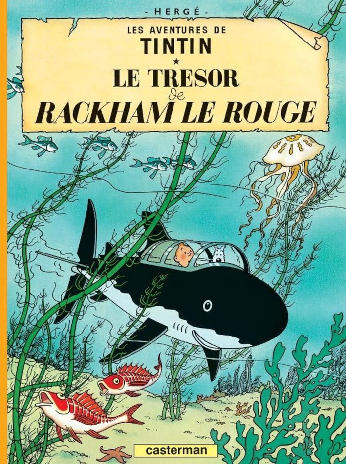 Couverture du livre « Le trésor de Rackham le Rouge » de Hergé, librairie Les Contes Infusés à Corte