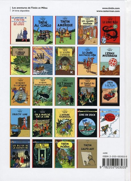 Quatrième de couverture de « Les aventures de Tintin, reporter du "Petit vingtième", au pays des Soviets »
