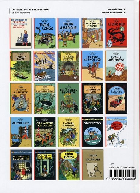 Quatrième de couverture de « Tintin au Congo »