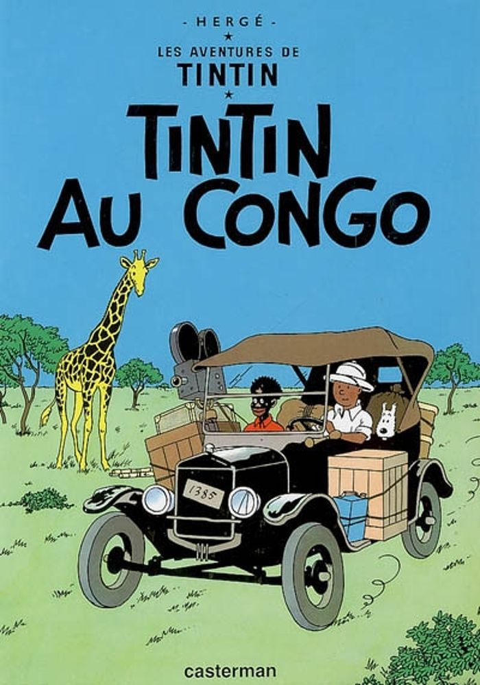 Couverture du livre « Tintin au Congo » de Hergé, librairie Les Contes Infusés à Corte