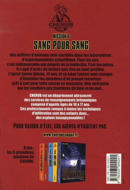 Quatrième de couverture de « Sang pour sang »