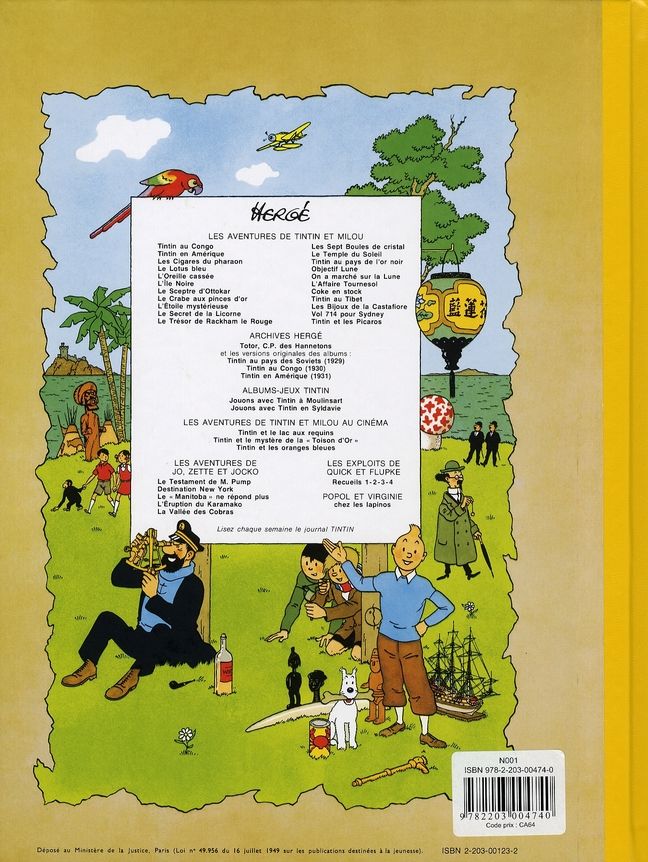 Quatrième de couverture de « Tintin et les Picaros »