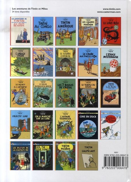 Quatrième de couverture de « Tintin au pays de l'or noir »