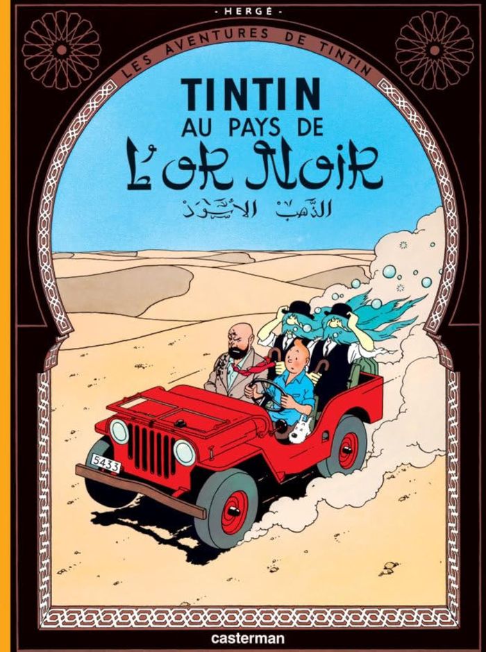 Couverture du livre « Tintin au pays de l'or noir », librairie Les Contes Infusés à Corte